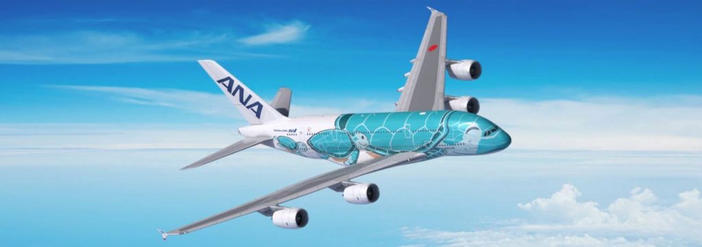 表札☆リップル　ホヌ&サーフ150☆ ANAオリジナル＞NH20233 1:200 A380 JA381A FLYING HONU ANA